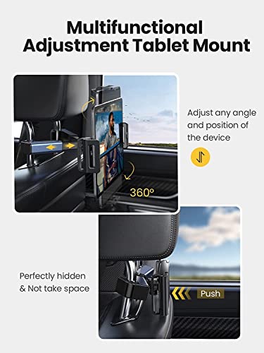 LISEN for iPad Car Holder Back Seat headrest Tablet Holder, Road Trip Essentials Accessories for Women Men Kids Gifts, for Fire HD 2026 iPad Pro 11/13" Air Mini, iPhone, Galaxy Tab, 4.7-12.9" Devices - size: 4.7-12.9