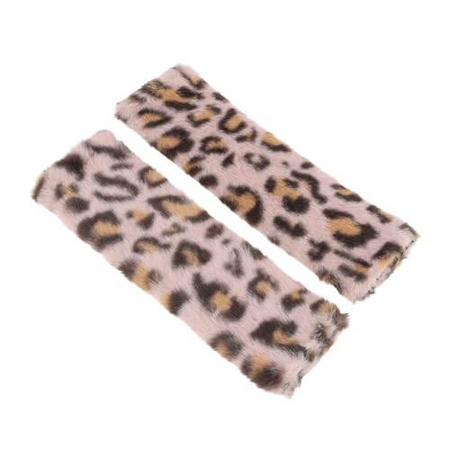 Pink Seat Belt Cover Pad Plush 23.5cm Seatbelt Strap Cushion Shoulder Padding 1Pair - color: Pink