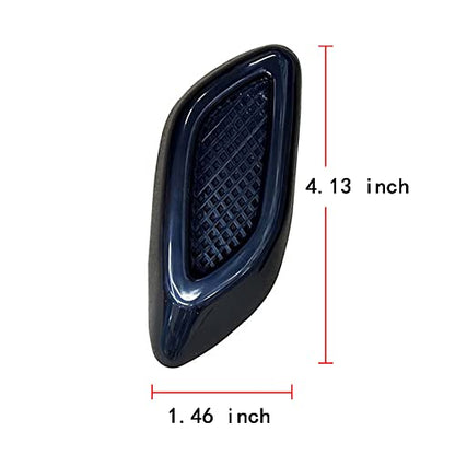 6pcs Curboom Car Fender Trim Decorative Intake Universal Auto Air Flow Bumper Side Vent Decal Scoop Hood Spolier Door Carbon Fiber ABS Chrome Silver Exterior Glossy Black Sticker for Most Cars - style: Black