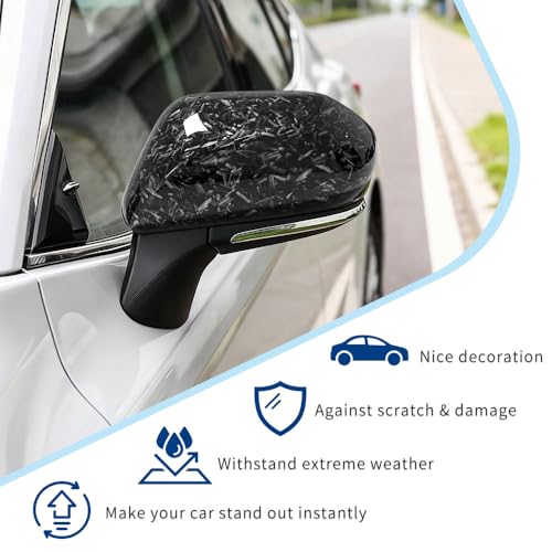 Side Mirror Cover Compatible with Toyota (Camry 2018-2025, OEM Style-Forged Carbon Fiber Pattern) - size: OEM Style-Forged Carbon Fiber Pattern