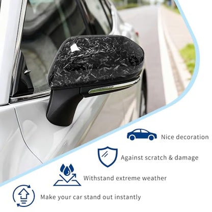 Side Mirror Cover Compatible with Toyota (Camry 2018-2025, OEM Style-Forged Carbon Fiber Pattern) - size: OEM Style-Forged Carbon Fiber Pattern