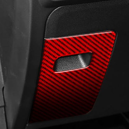 Real Red Carbon Fiber Car Driver Side Fuse Box Switch Panel Anti-Scratch Sticker Auto Interior Trim Compatible with Ford Explorer(U625)XLT/Limited/ST/Platinum/Platinum Hybrid 2020 2021 2022 2023 - color: Fuse Box Panel