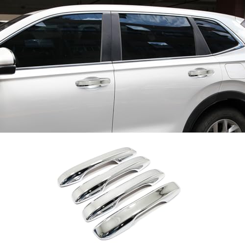Car Accessories Exterior Door Handle Cover Trim Without Smart Holes Compatible with Honda CR-V CRV 2023 2024 2025 2026 (Chrome) 4PCS ABS - color: Chrome