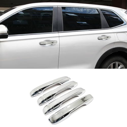 Car Accessories Exterior Door Handle Cover Trim Without Smart Holes Compatible with Honda CR-V CRV 2023 2024 2025 2026 (Chrome) 4PCS ABS - color: Chrome