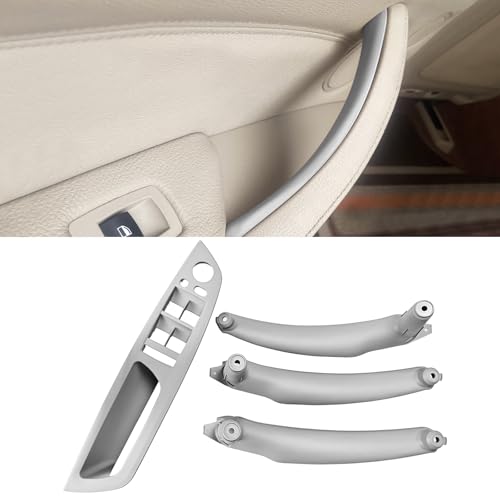 Car Door Handle Accessories Compatible with BMW X5 E70 07-13 / X6 E71 08-14 Door Pull Handle, Interior Door Handles Replace Trim Cover,3.0si 4.8i 30i 48i 35d 30i 50i 35i (Gray) - color: Gray