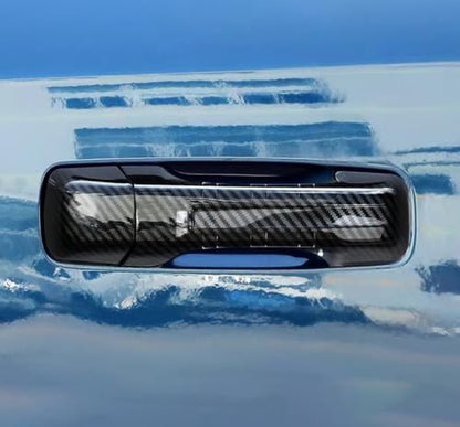 Car Accessories Fit for Dodge Ram 1500 2024 2023 2022 2021 2020 2019 Door Handle Cover Trims (Carbon Fiber with Smart Hole B) ABS 8PCS - color: Carbon Fiber With Smart Hole B