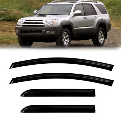 Window Rain Guards Compatible 2003-2009 Toyota 4Runner 4PC Window Visors Vent Shade Deflector - size: 03-09 Toyota 4Runner
