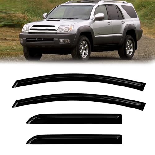 Window Rain Guards Compatible 2003-2009 Toyota 4Runner 4PC Window Visors Vent Shade Deflector - size: 03-09 Toyota 4Runner