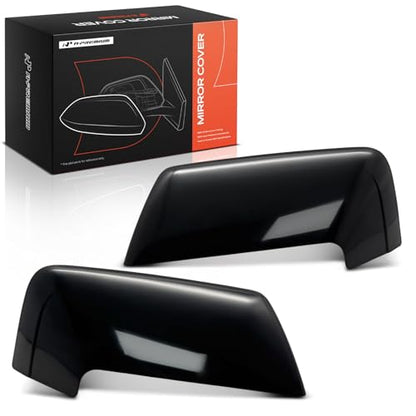 A-Premium 2 PCS Driver and Passenger Side Rearview Mirror Covers Caps - Compatible with Ford Expedition 2007-2017 & Lincoln Navigator 2007-2014 - Smooth Black - color: Smooth Black