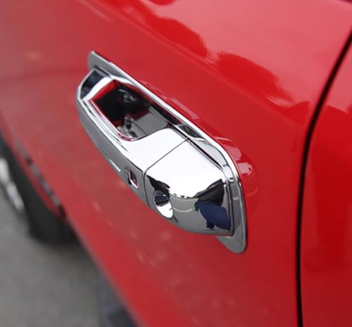 Car Accessories Fit for Dodge Ram 1500 2024 2023 2022 2021 2020 2019 Door Handle Cover Trims （Chrome Silver with Smart Hole ABS 8PCS - color: Chrome Silver With Smart Hole