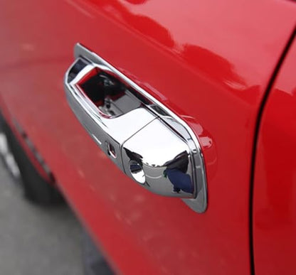 Car Accessories Fit for Dodge Ram 1500 2024 2023 2022 2021 2020 2019 Door Handle Cover Trims （Chrome Silver with Smart Hole ABS 8PCS - color: Chrome Silver With Smart Hole