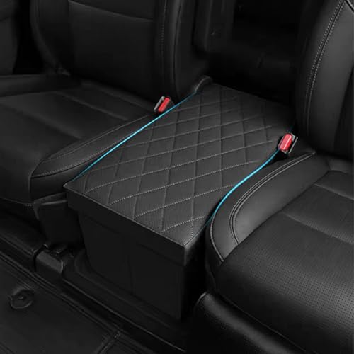Seat Aisle Storage Box for Ford Explorer 6-Passenger Models – Organizer Rear Seats Passage – Foldable, Easy Installation, for Ford Explorer ST XLT Accessories 2020 to 2025 (Black) - color: Black