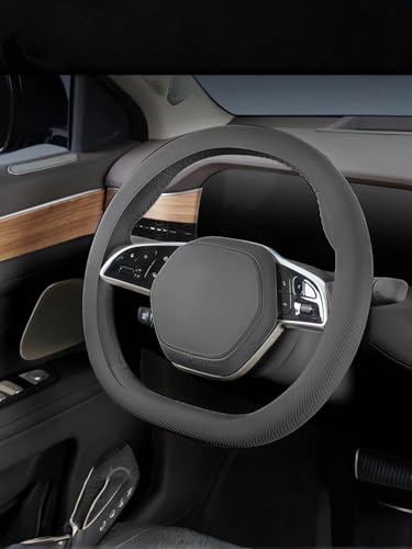 Car Steering Wheel Cover, Anti-Skid Silicone Steering Wheel Cover Easy Clip-On Installation & Anti-Sweat Grip, Universal Automotive Interior Accessories for Most Cars (Beige) - color: Grey