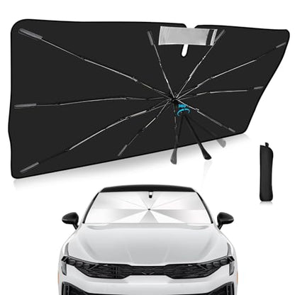 Windshield Sun Shade Umbrella Custom Fit for Kia K5 2021-2025 Foldable UV Protection Car Cover, Emergency Rain Shield & Dashboard Protector - Durable Auto Accessory - size: For Kia K5 2021+