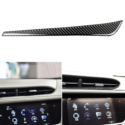 NVCNX Carbon Fiber Compatible with Cadillac XT6 2020-2025 / XT5 2017-2025 2018 2019 2020 2021 2022 2023 2024 Accessories Car Dashboard Center Air Vent Outlet Cover Interior Trim Black - color: Dash Center Air Vent Outlet Trim