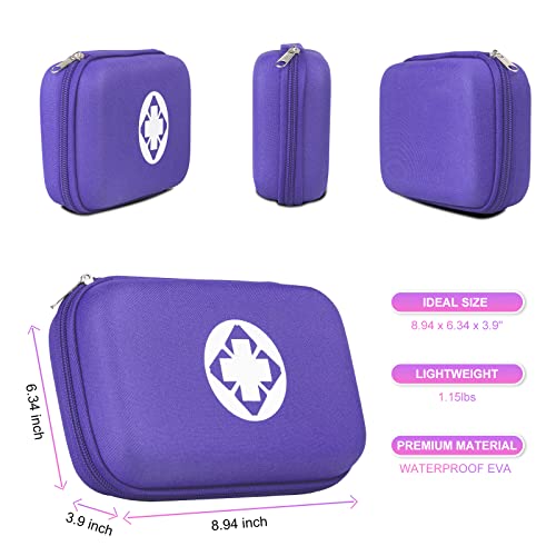 Car-Home Survival First-Aid Kit Emergency-Kit - Purple 273Piece Equipment Travel Supplies First Aid Set Home Essentials Camping Hiking YIDERBO - style: Purple-273Pcs