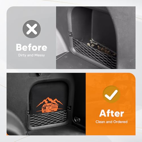 Powerty Upgrade Toyota RAV4 Trunk Organizer, RAV4 Cargo Organizer Cargo Storage Bag for 2019-2025 Toyota RAV4 Accessories Orange