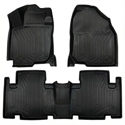 RAV4 Floor Mat - All Weather Waterproof Durable Anti-Slip Odorless TPE Front and Rear Row Set Custom-Fit Floor Liner Compatible with 2014-2018 Toyota RAV4 5-Seat - size: for Toyota RAV4 5-Seat 2014-2018