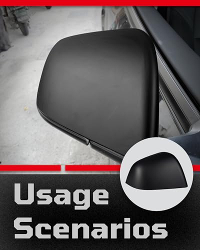 Side Mirror Caps Cover Compatible with Tesla Model Y 2021 2022 2023 2024 Matte Black Mirror Covers - color: Model Y Matte Black Mirror Covers