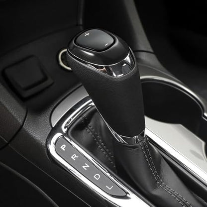 TOMALL Stainless Steel Car Gear Shift Knob Cover Compatible with Chevy Equinox 2018-2020 Malibu XL 2016-2020 Cruze 2017-2019 Shifter Panel Trim Gear Lever Cover for Car Accessories (Black Brushed) - color: Black Brushed