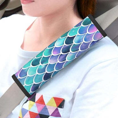 Mermaid 2 PCS Car Seat Belt Pad Cover for Adults, Suitable for Car Seat Belt Backpack Shoulder Bag - color: Mermaid