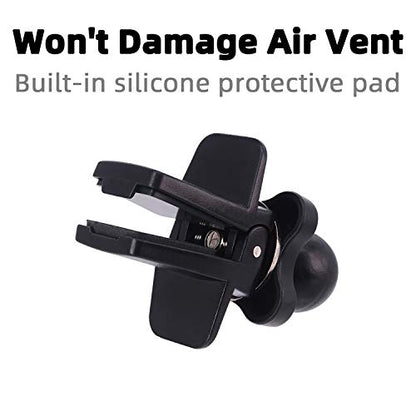 for Garmin Air Vent Mount Holder - 17mm Ball Phone/GPS Vent Mount Base with Silicone Clip & Adjustable Knob for Garmin Nuvi Drive Drivesmart Dezl Zumo Driveassist DriveLuxe StreetPilot RV - size: Air Vent Mount