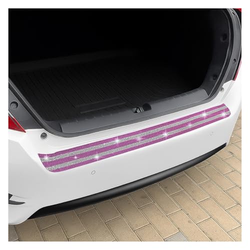 YoRise Bling Car Door Edge Guards, Anti-Scratch Rear Bumper Protector Sticker, Non-Slip Car Door Sill Protector Strip, Bling Rhinestone Adhesive Strip for Most Cars, SUVs (Pink) - color: Pink