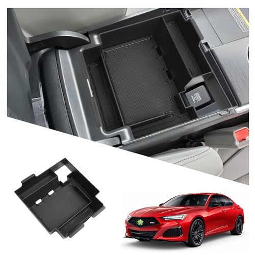 Ruiya Fit Acura TLX Center Console Organizer 2021-2025 Acura TLX Accessories ABS Material Armrest Glover Tray Compatible with 2021 2022 2023 2024 2025 Acura TLX - color: 2021+ Acura TLX