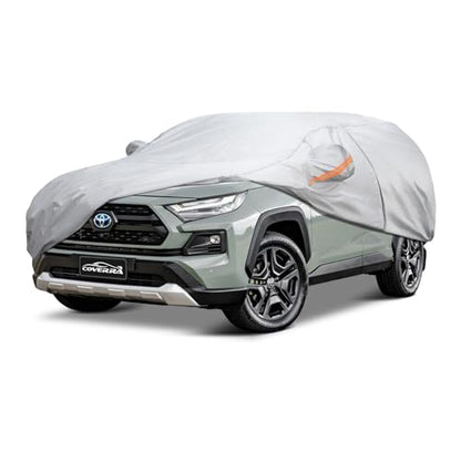 All-Weather Toyota RAV4 Car Cover Waterproof All Weather, Heavy Duty Car Tarp Custom Fit for 2006-2026 Toyota RAV4 LE, XLE, Adventure, TRD Off-Road, Limited, Hybrid, Prime - size: Toyota Rav4 2006-2026
