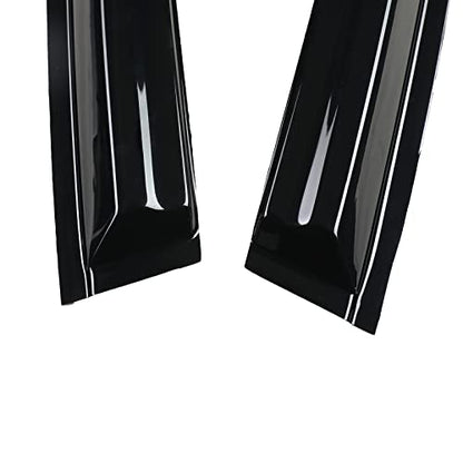 Smoke Tinted Tape-On Window Visors Rain Guards Compatible with Hyundai Santa Fe 2019 2020 2021 2022 2023 SE SEL Limited Calligraphy - size: 2019-2023 Hyundai Santa Fe
