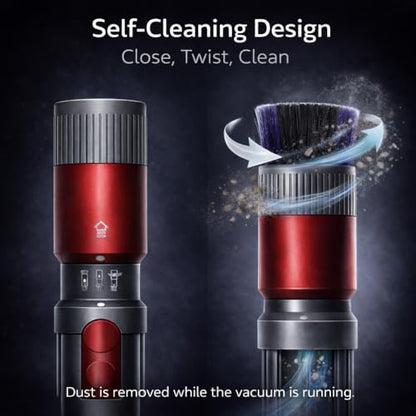 Self-Cleaning Soft Dust Brush Attachment Compatible with Dyson V7, V8, V10, V11, V15 – Scratch-Free Bristles for Delicate Surfaces – Premium Dusting Tool for Home and Car Cleaning - style: Scratch-Free Dusting