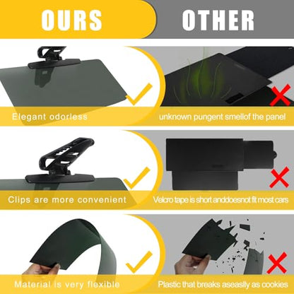 Universal Car Sun Visor Extension with Anti-Glare & UV Protection - Polarized Lens Technology for Windshield Glare Reduction, Safe Driving Accessory - color: 1pcs