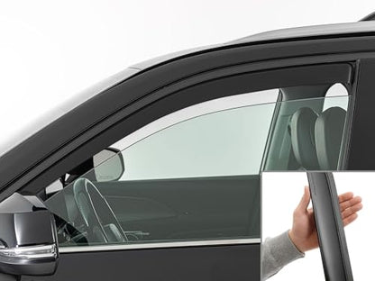 WeatherTech Custom Fit Side Window Deflectors for Lexus TX 500h, Grand Highlander, TX - (801075IMB), Matte Black - color: Matte Black