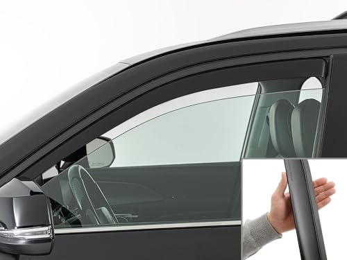 WeatherTech Custom Fit Side Window Deflectors for Lexus TX 500h, Grand Highlander, TX - (801075IMB), Matte Black - color: Matte Black