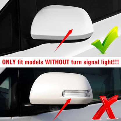 Moonlinks Compatible with 2012 2013 2014 2015 2016 2017 2018 2019 2020 Toyota Sienna Left Driver Side Mirror Cover Replacement, White Left Side Clip-on Mirror Cap Replaces for 87945-08021-A1 - color: Left White