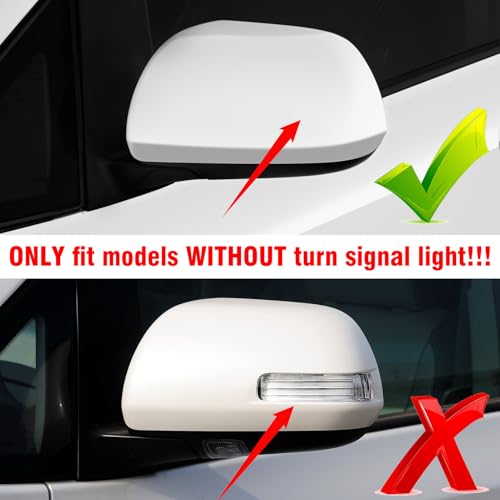 Moonlinks Compatible with 2012 2013 2014 2015 2016 2017 2018 2019 2020 Toyota Sienna Left Driver Side Mirror Cover Replacement, White Left Side Clip-on Mirror Cap Replaces for 87945-08021-A1 - color: Left White