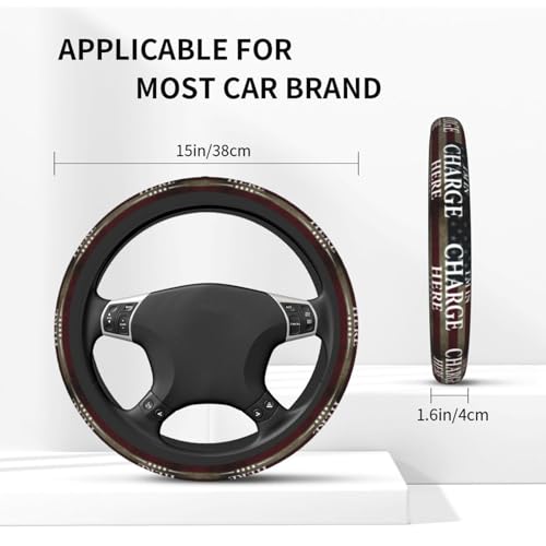 I'm in Charge Here Steering Wheel Cover Non Slip 15in Universal Car Accessories Comfortable Fit for Car SUV Truck