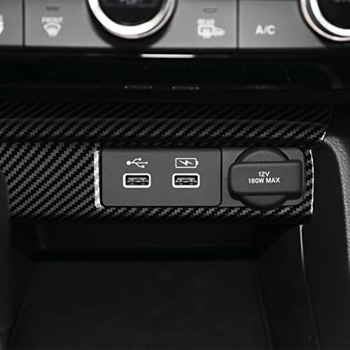Car Cigarette Lighter Cover Decals for 2022 2023 2024 2025 Honda Civic 11th Gen Accessories ABS Carbon Fiber Stickers - color: Cigarette Lighter Panel