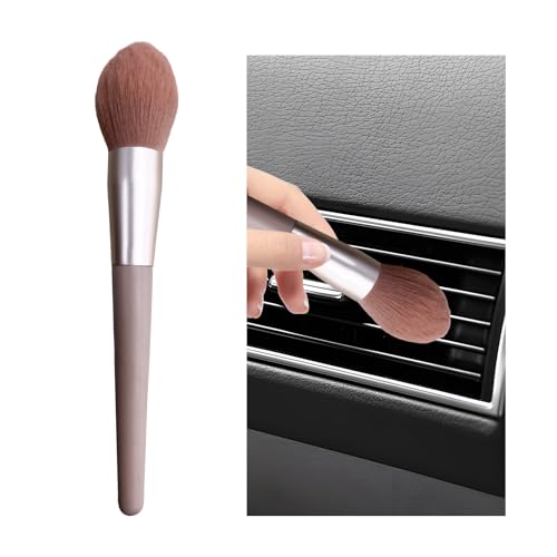 Dickno Car Interior Dust Brush, Soft Scratch Free Auto Detailing Brushes, Universal Vehicle Interior Cleaning Tool for Automotive Dashboard, Air Vents, Leather(Long Pink) - color: Long Pink, size: 1 PCS