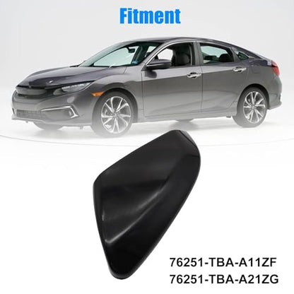 Priprilod Left Driver Side Mirror Cap Cover Glossy Black Compatible With Honda Civic 2016-2021#76251-TBA-A21ZG