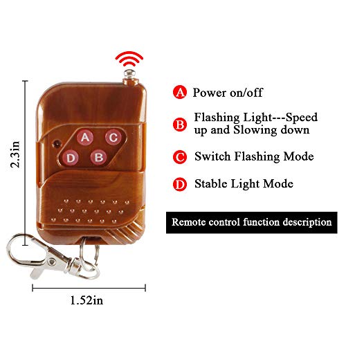 4 in 1 Police Lights 12V Red Blue Hideaway Emergency LED Strobe Lights with 16 Flashing Patterns Wireless Remote Control Grill Strobe Lights for Vehicles Car, Truck, Van, SUV - color: red blue, size: 4 in 1