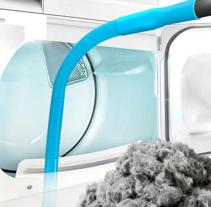 Upgraded Dryer Vent Cleaner: Universal Vacuum Hose Kit Attachment for Lint Removal Fits All Vacuums Cleaner Dryer Cleaning Tools for Clogged Ducts (Blue) - color: Blue