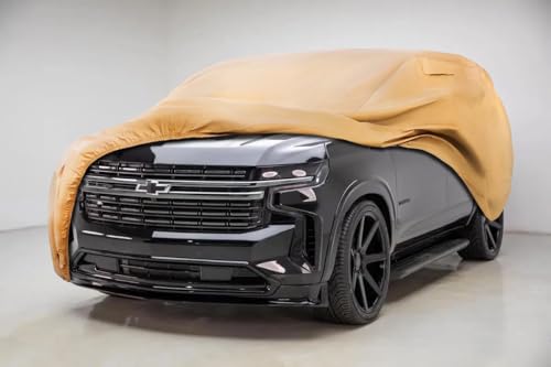 Heavy Duty Outdoor Car Cover Compatible with 2000-2026 Chevrolet Tahoe,Windproof All Weather Waterproof Sun Rain UV Dust Snow Protection Outdoor Car Covers - size: Custom Fit Chevrolet Tahoe
