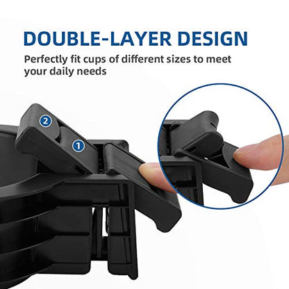 JoyTutus Cup Holder Compatible with Toyota Highlander 2014-2019, Upgraded More Steady, Center Console Cup Holder Insert Divider, Replacement for Highlander Accessories - size: Upgraded
