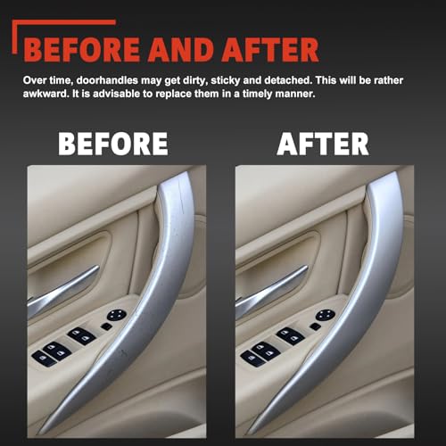 USTAR Carbon Fiber Door Pull Handle Cover Fit for BMW F30 F31 F34 F80 3 Series 320 328 330 335 M3 2012-2018 and BMW F32 F33 F36 F82 F83 4 Series 428 435 M4 2014-2017 51417275488 51417275487