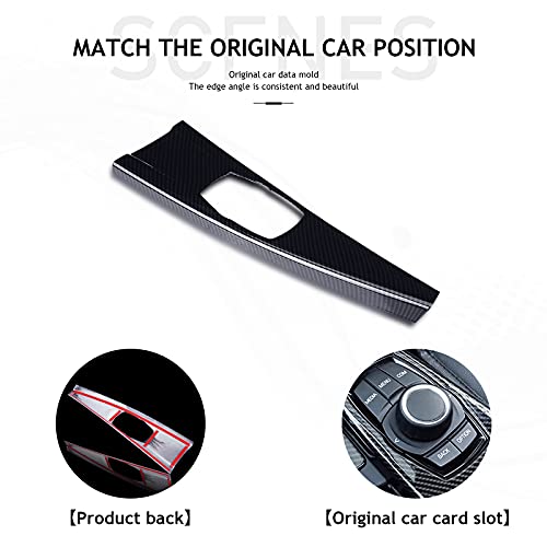 Multimedia Panel Cover for BMW 3 4 Series, Carbon Fiber Interior Trim Multimedia Panel Cover for F30 F34 F33 F36 - size: 3 4 Series F30 F32