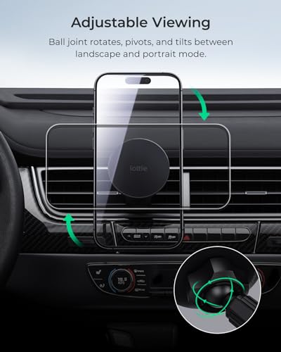 iOttie iTap 3 Magnetic Air Vent Car Mount Phone Holder with Magnetic Ring Adapter. Compatible with iPhone, Samsung Galaxy, Google Pixel, Huawei, LG, and All Qi Compatible Smartphones - style: Air Vent Mount