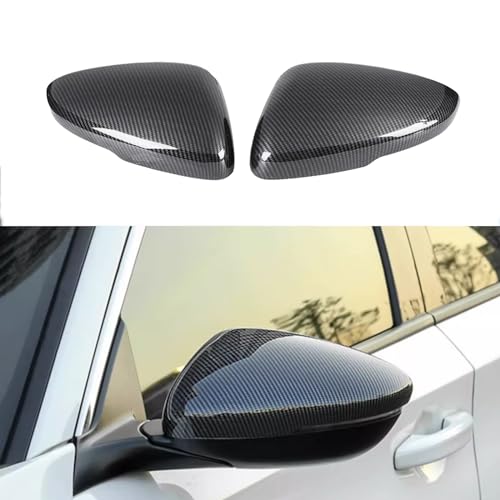 2PCS Rearview Mirror Cover Fit for Honda Accord 10th 11th 2018 2019 2020 2021 2022 2023 2024 2025 Anti-scratch Car Mirror Frame Replacement Trim Sport Accessories - Round Carbon Fiber Black - color: Carbon fiber, size: 2018-2025 for Accord rounded edges
