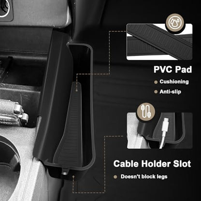 Muslogy for 2022 2023 2024 2025 2026 Maverick Center Console Shifter Storage Box ABS Material Console Side Organizer with Stronger Tape Compatible with Ford Maverick 2022-2026 (Only Passenger Side) - size: Passenger Side Organizer (2022-2026)