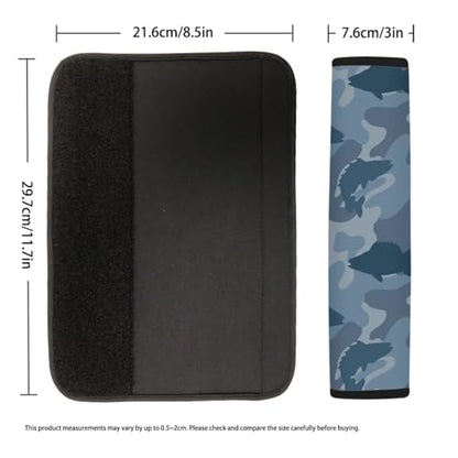 Fishing Camo Car Seat Belt Pad Cover Soft Universal Car Seat Belt Pads Cover Anti-Slip Shoulder Strap Protect Interior Automotive for Most Vehicle, SUV, Truck, Cars - color: Fishing Camo
